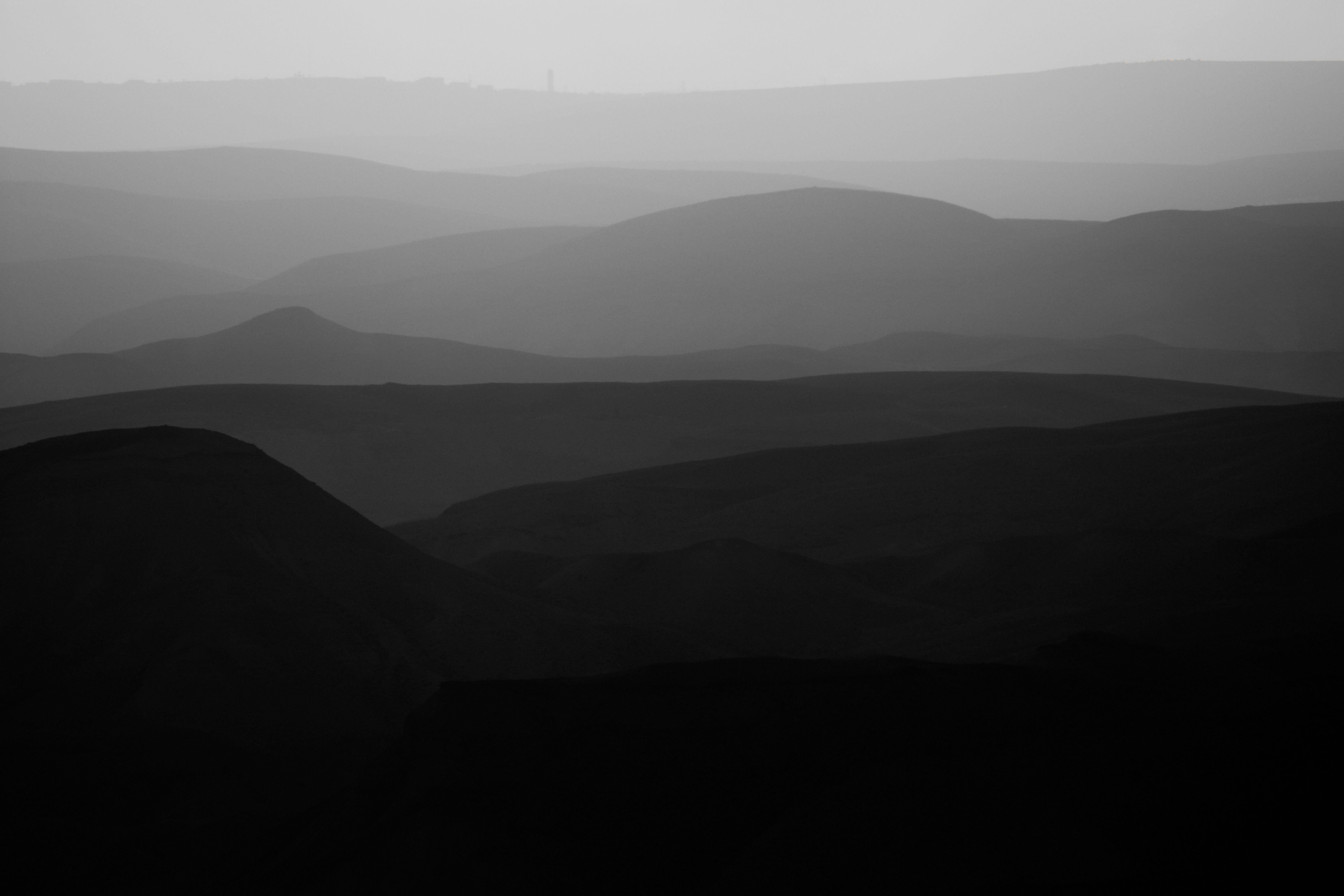 Tal Paz-Fridman Black and White Photograph - Mountains of the Judean Desert 9, Photograph, Archival Ink Jet