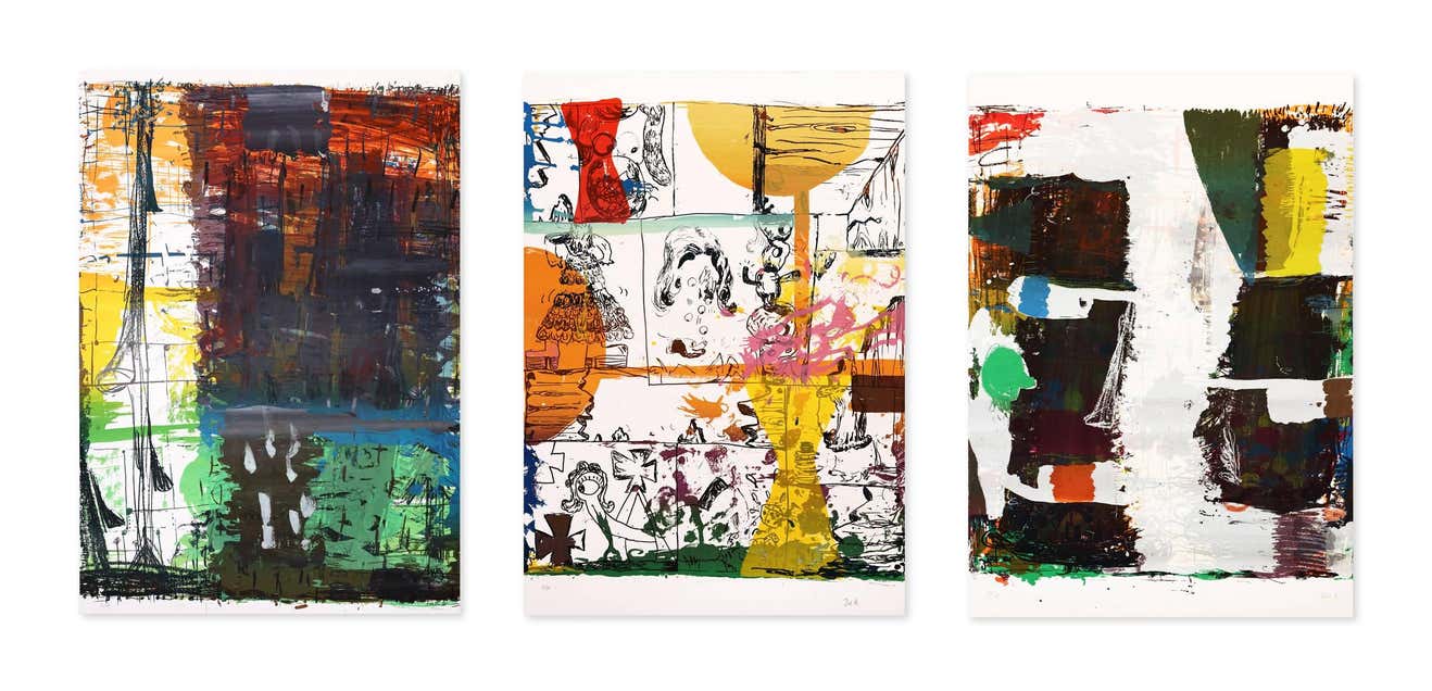 Tal R - Untitled, Suite of 3 Screenprints, Abstract Art, Contemporary ...