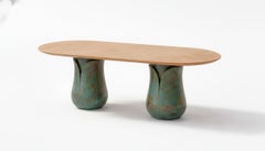 Tala Sculptural Outdoor Dining Table, Cast Composite Resin