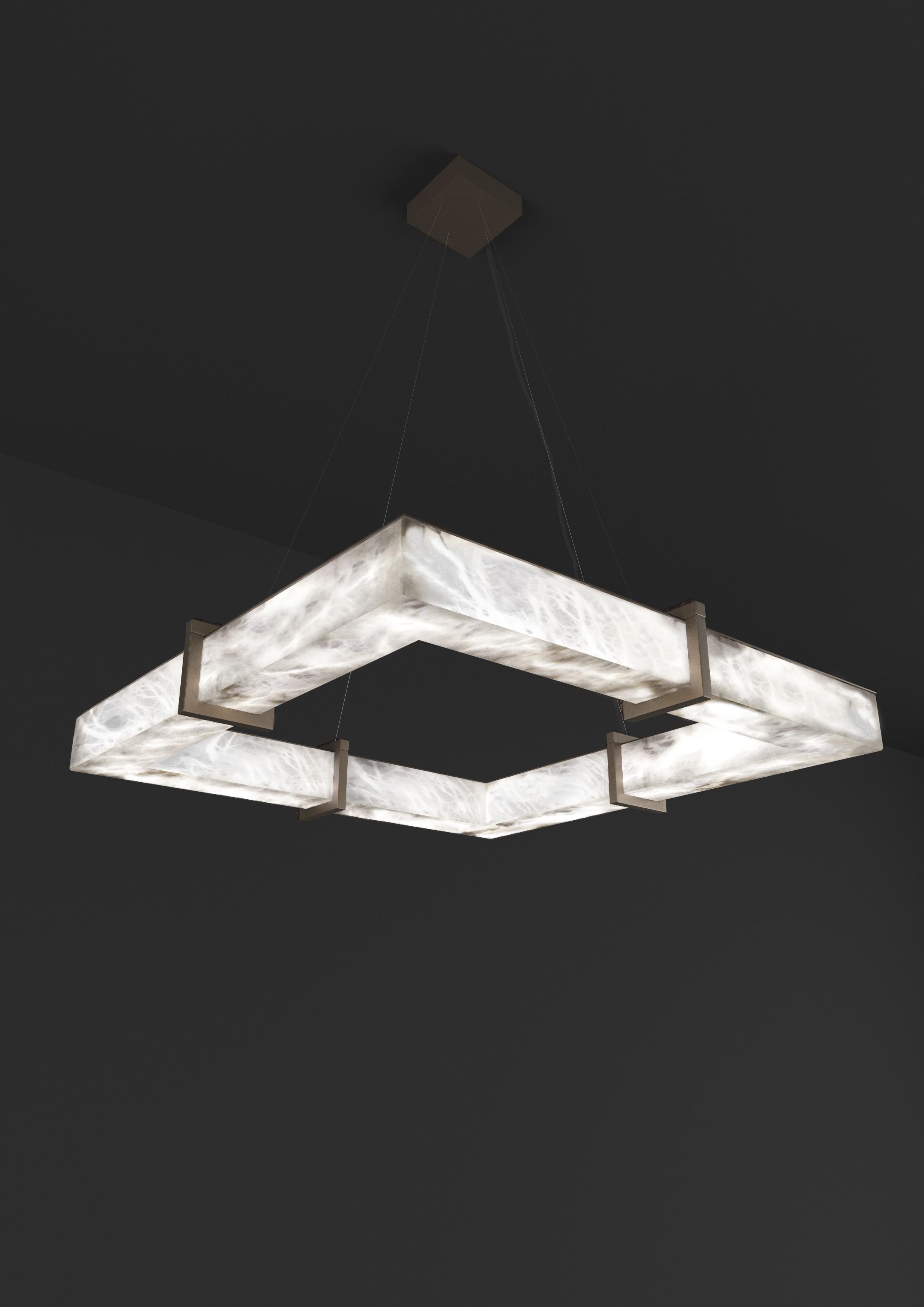Talassa Brushed Burnished Metal Pendant Lamp by Alabastro Italiano
Dimensions: D 80 x W 80 x H 11 cm.
Materials: White alabaster and metal.

Available in different finishes: Shiny Silver, Bronze, Brushed Brass, Ruggine of Florence, Brushed