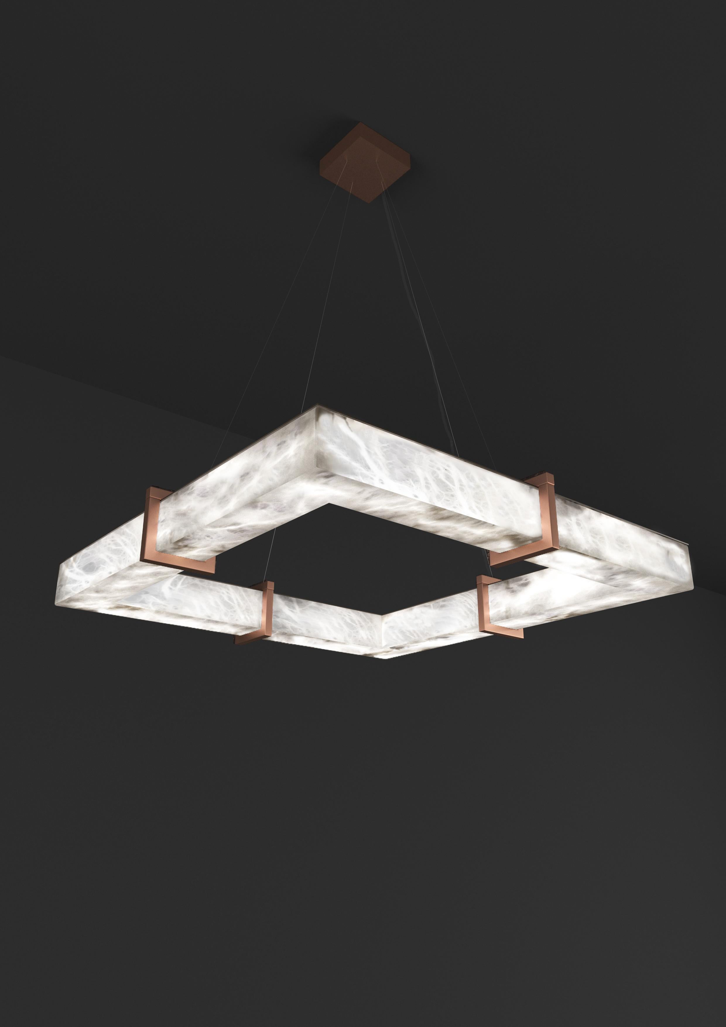 Talassa Copper Pendant Lamp by Alabastro Italiano
Dimensions: D 80 x W 80 x H 11 cm.
Materials: White alabaster and copper.

Available in different finishes: Shiny Silver, Bronze, Brushed Brass, Ruggine of Florence, Brushed Burnished, Shiny Gold,