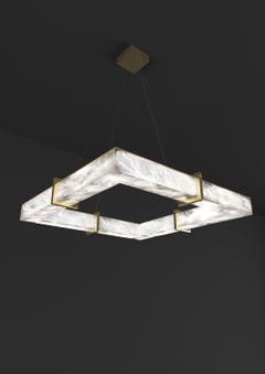 Talassa Shiny Gold Metal Pendant Lamp by Alabastro Italiano