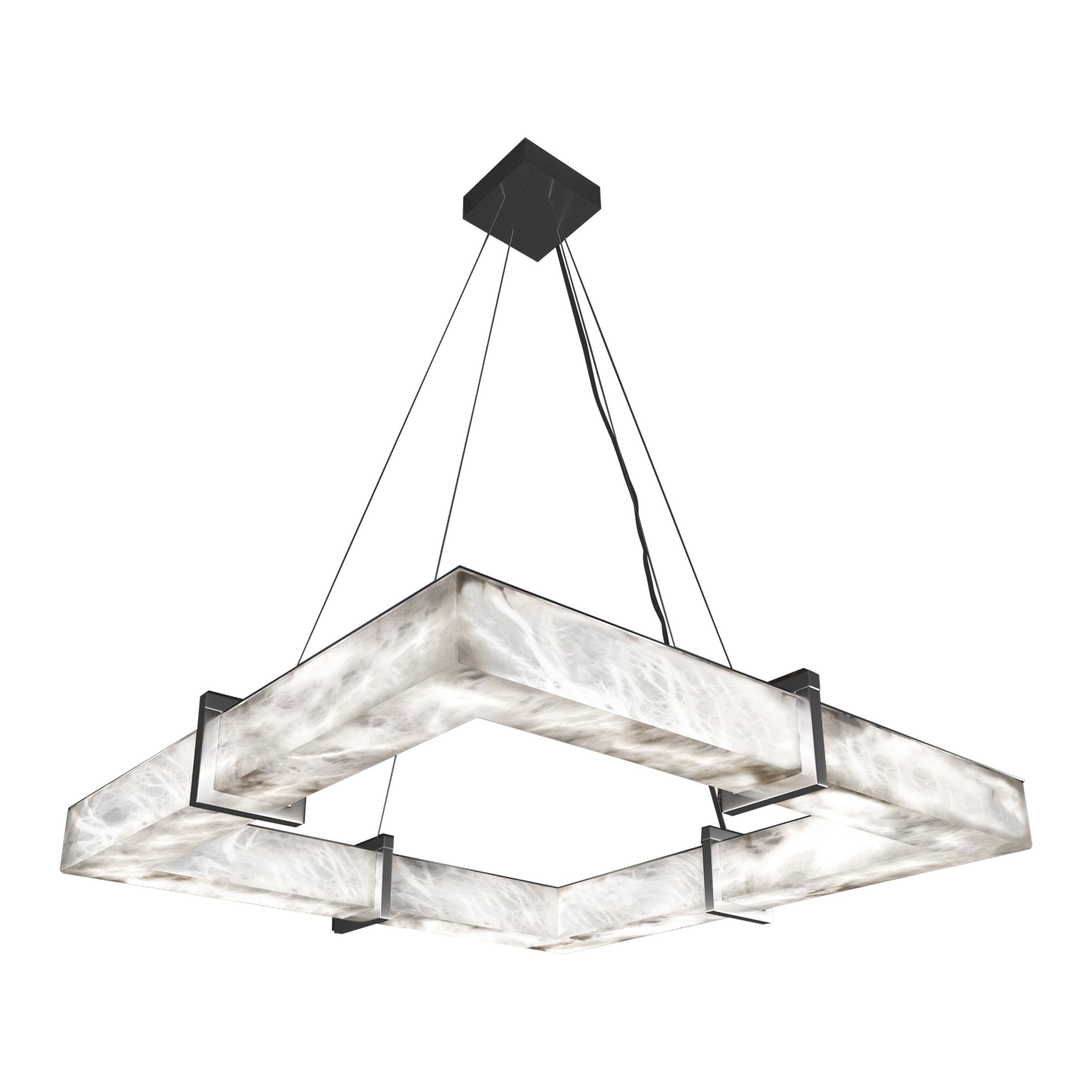 Talassa Lampe pendante en métal A Silver brillant par Alabastro Italiano