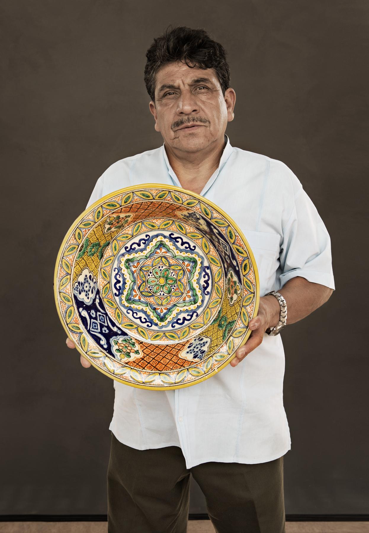 Talavera Cesar Torres Puebla Mexiko Keramik Traditionelles mexikanisches Dekostück (Spanisch Kolonial)