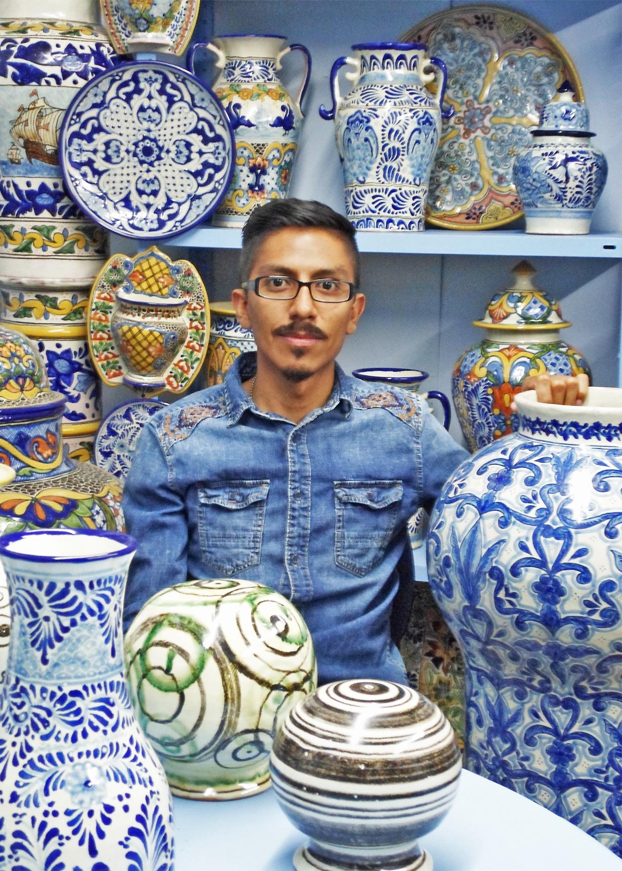 Talavera Cesar Torres Puebla Mexiko Keramik Traditionelles mexikanisches Dekostück (Mexikanisch)