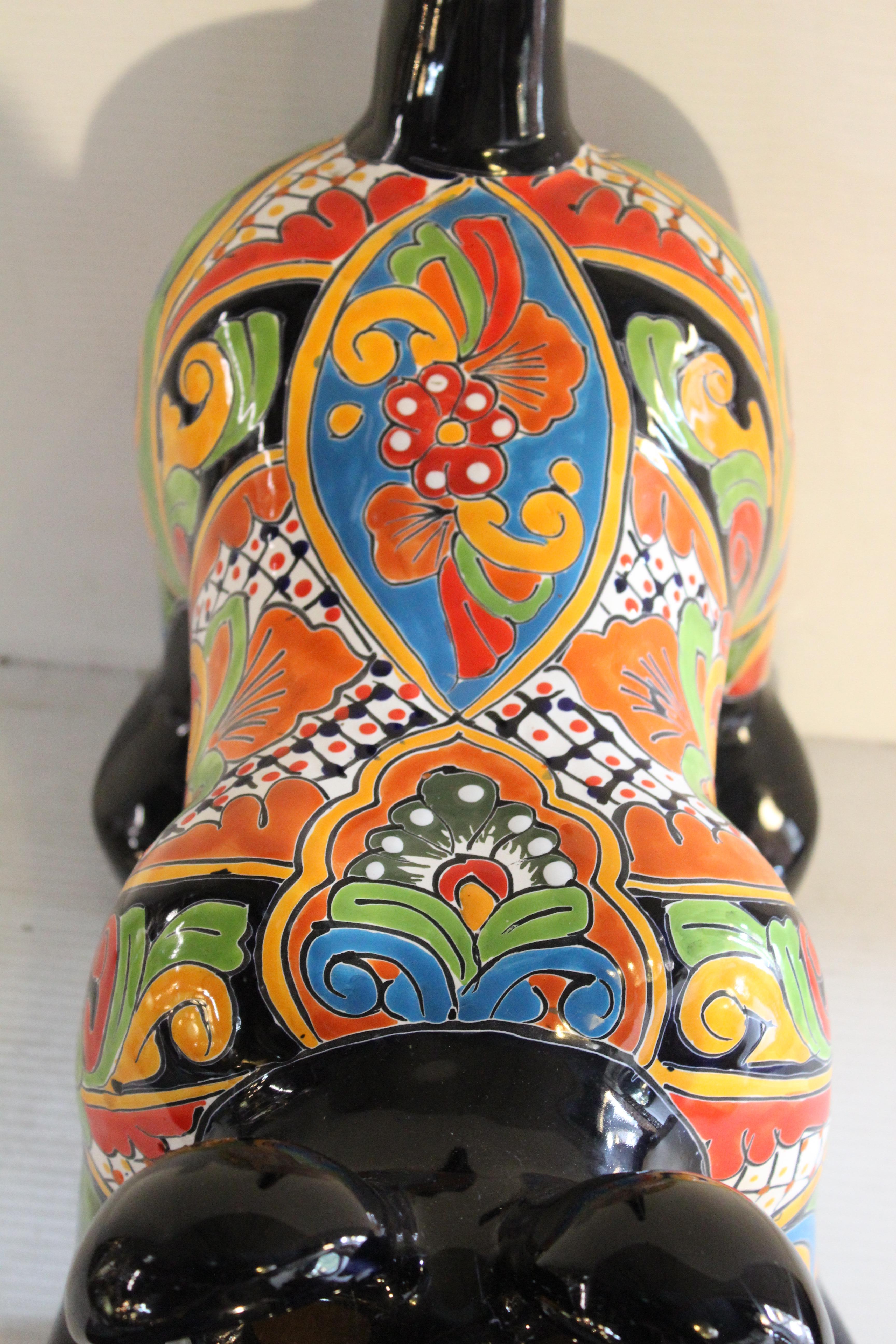 Talavera Dog Sculpture In Good Condition For Sale In Brooklyn, NY