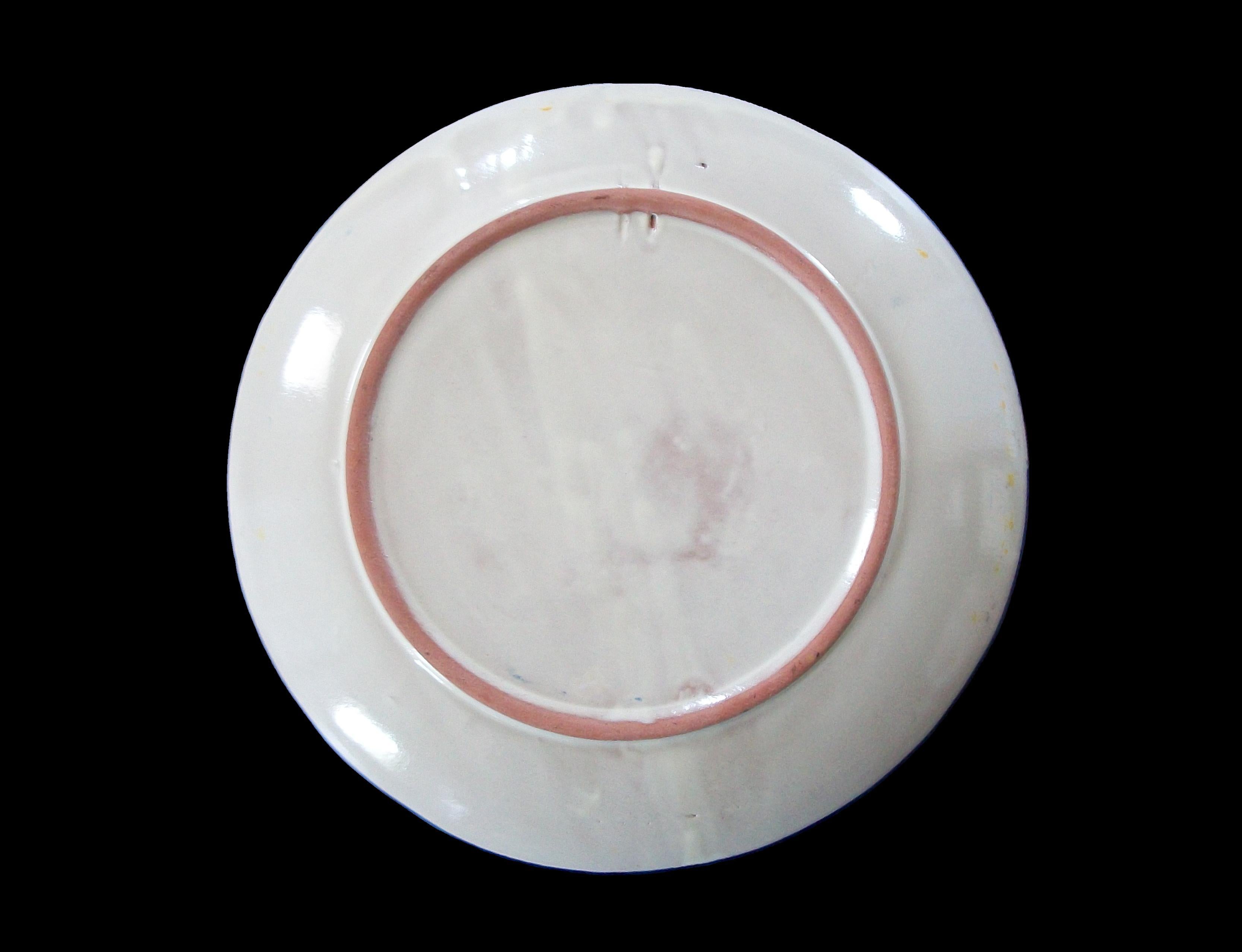 Chargeur en poterie d'art populaire Talavera - peint à la main - Mexique - Circa 1980's en vente 2
