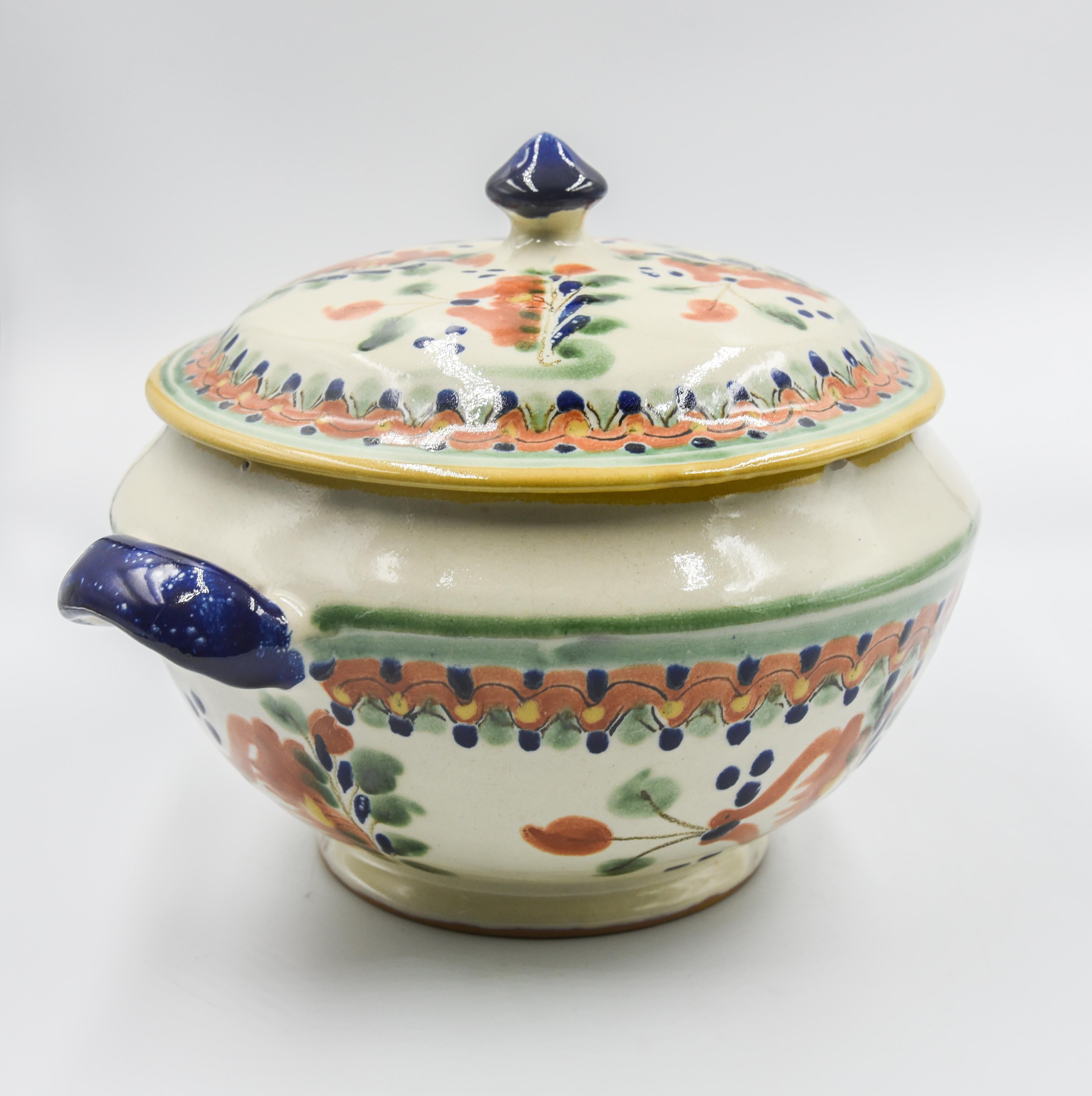 Talavera Serveware Ceramic Mexican Pottery Soup Tureen Traditional Colonial In New Condition In Queretaro, Queretaro