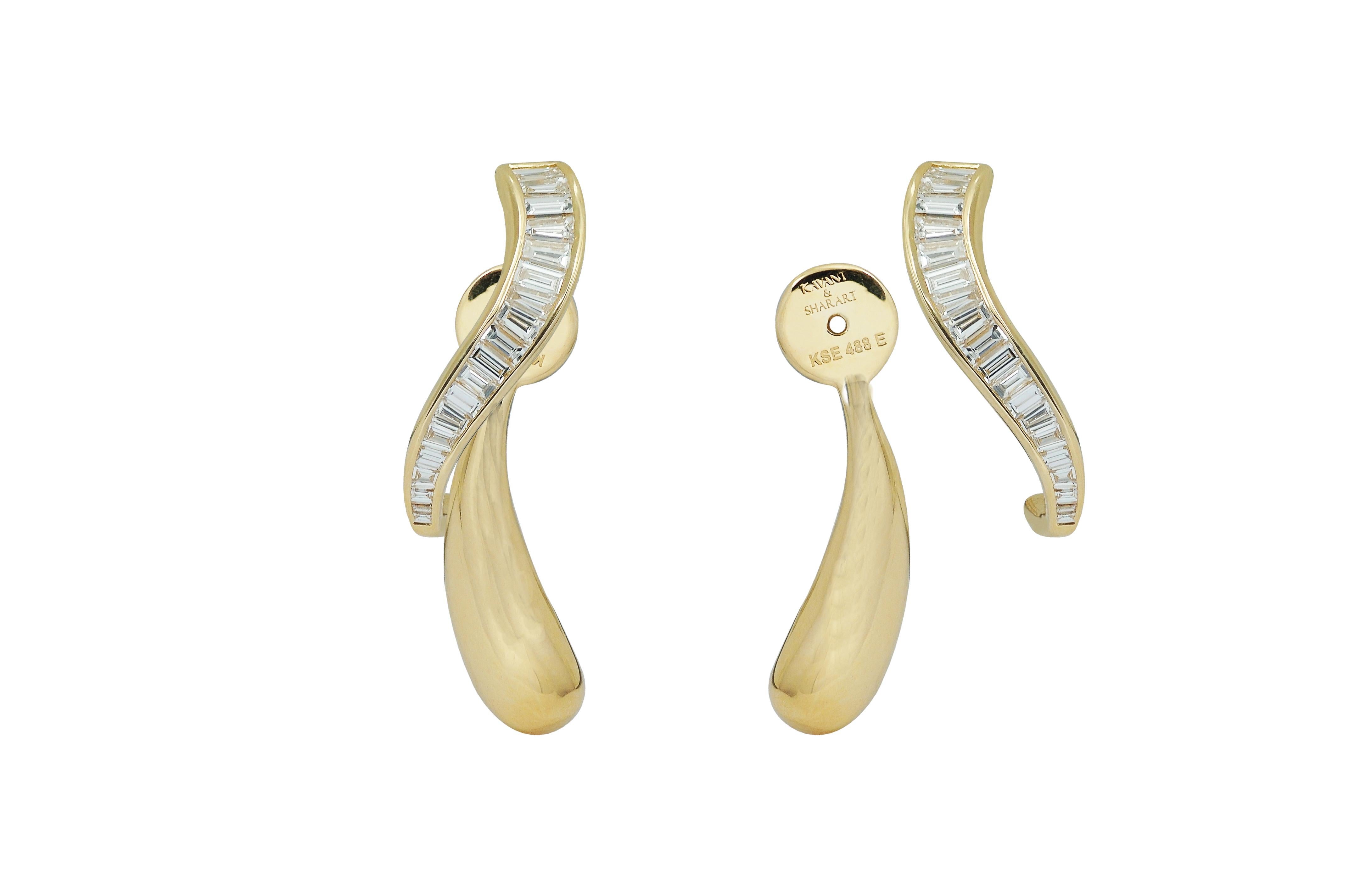 Talay Droplet 2in1 Diamond Earrings in 18K Gold in vendita 2