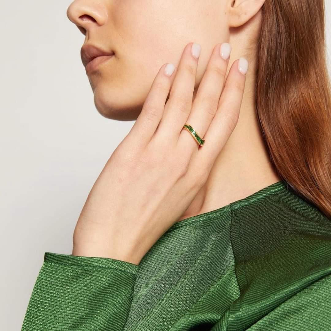 da uomo o donna Talay Flow Baguette Diamond Ring in vendita