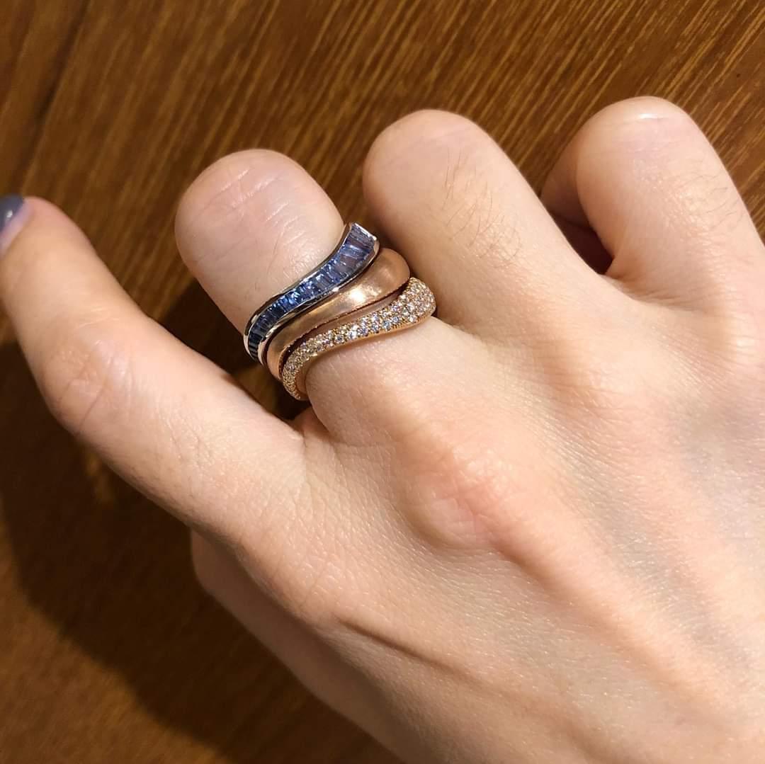 Talay Flow Baguette Diamond Ring in vendita 1