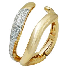 Talay Flow Duo Diamond Ear cuff in 18K Gold