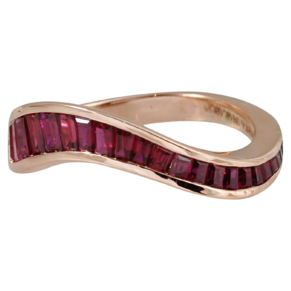 Talay Flow Ruby Baguette Ring 18K Gold