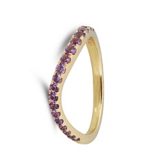 Talay Flow, bague en or 18 carats avec saphirs violets évasés