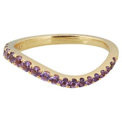 Talay Flow Skinny Wave Lila Saphir-Ring aus 18 Karat Gold