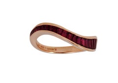 Talay Flow Wave Ruby Ring in 18K Rose Gold