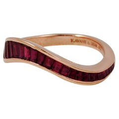 Talay Flow Wave Ruby Ring in 18K Rose Gold