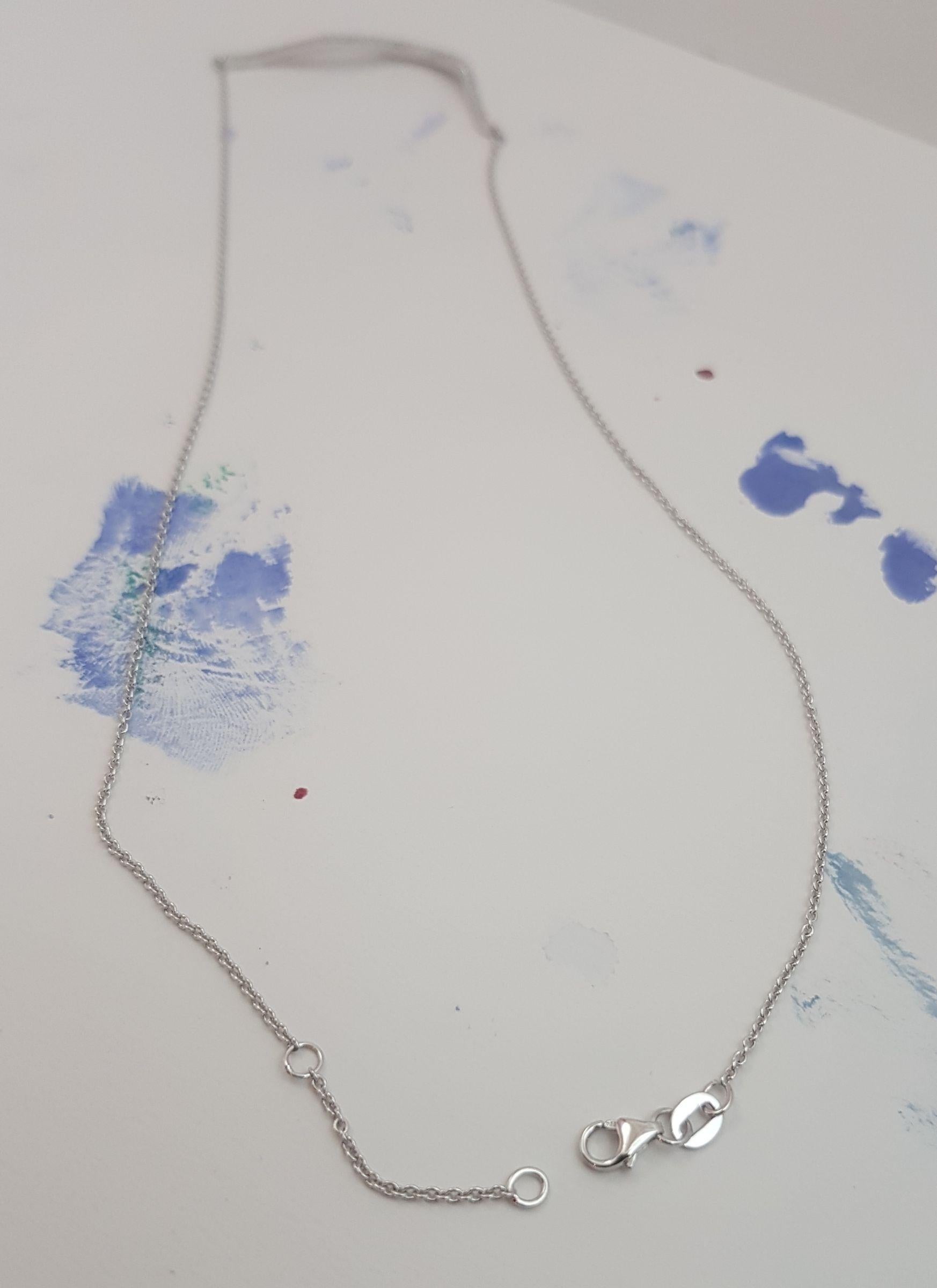 Donna Talay Wave 19 Diamond Necklace 18K White Gold in vendita