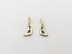Talay Wave Flow Lapis Lazuli, Blue Sapphire, and Diamond Earrings 18k Gold