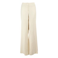 Pantalones de pata ancha Talbot Runhof Crema Talla L