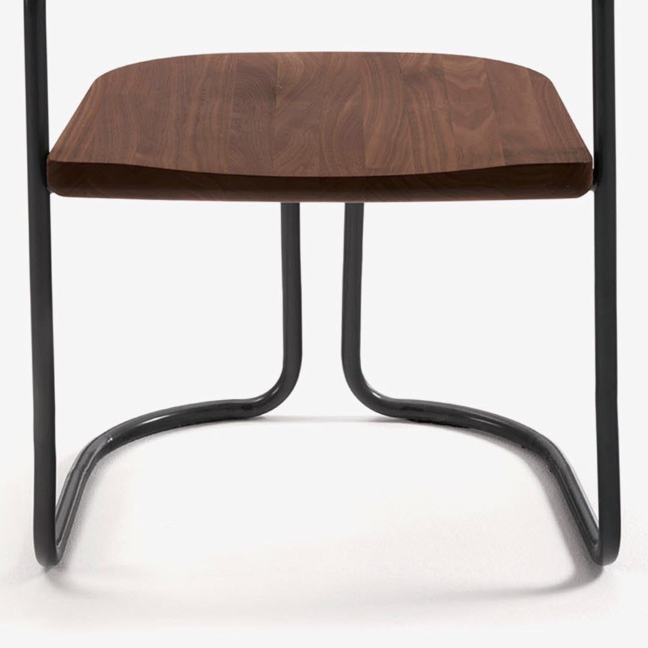 Hand-Crafted Talente Walnut Chair For Sale