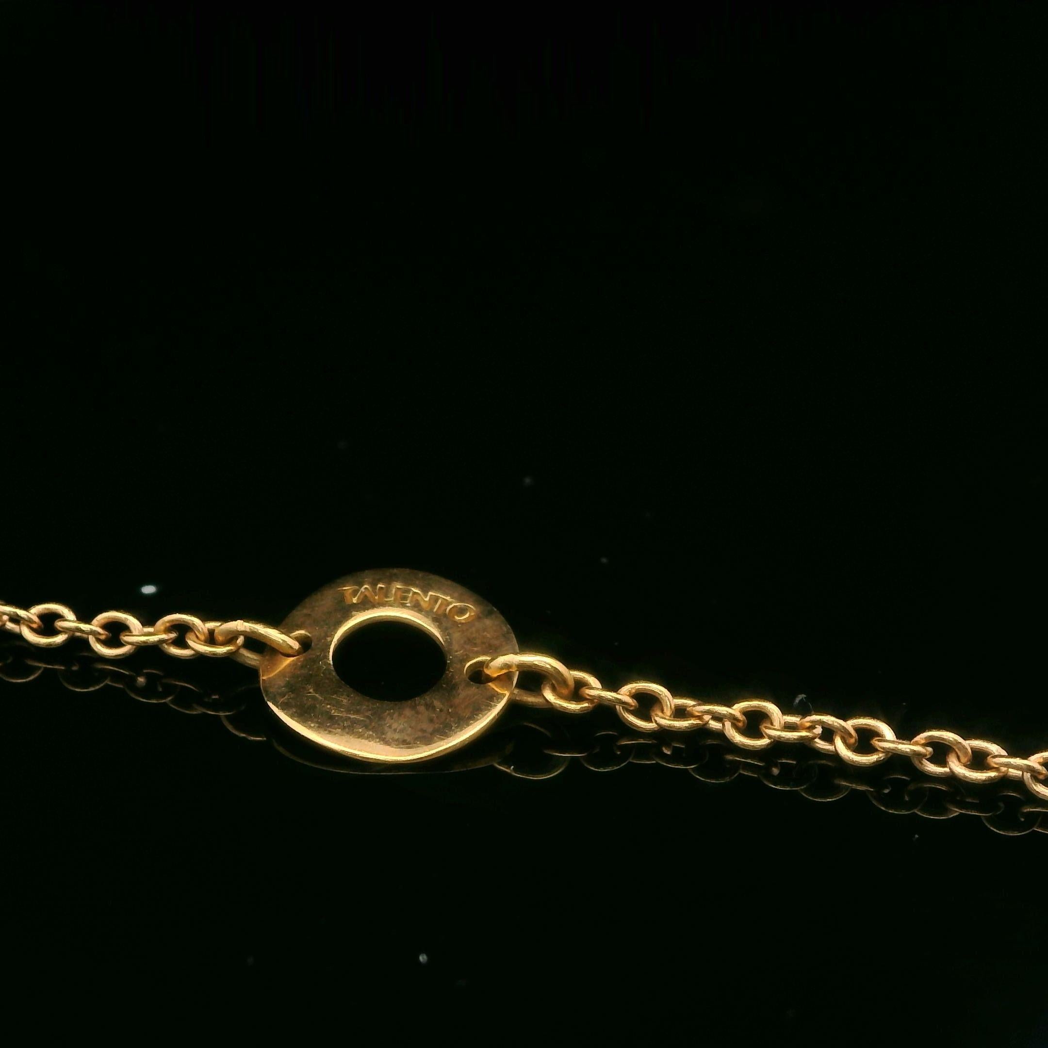 Collana con ciondolo in oro rosa 18 carati Talento Fancy Color e diamanti incolori In condizioni Nuovo in vendita a Newton, MA