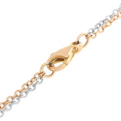 Talento Italiano 18K Rose and White Gold 1.46 Ct Diamond Pendant Necklace