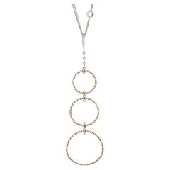 Talento Italiano 18K Rose and White Gold 1.46 Ct Diamond Pendant Necklace