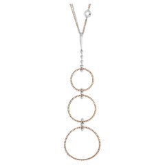 Halskette mit Anhänger von Talento Italiano aus 18 Karat Roségold und Weißgold mit 1,46 Karat Diamant