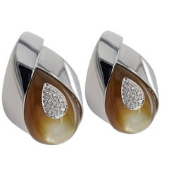 Talento Italiano Earrings in 18kt White Gold with 0.20 Carat Diamonds
