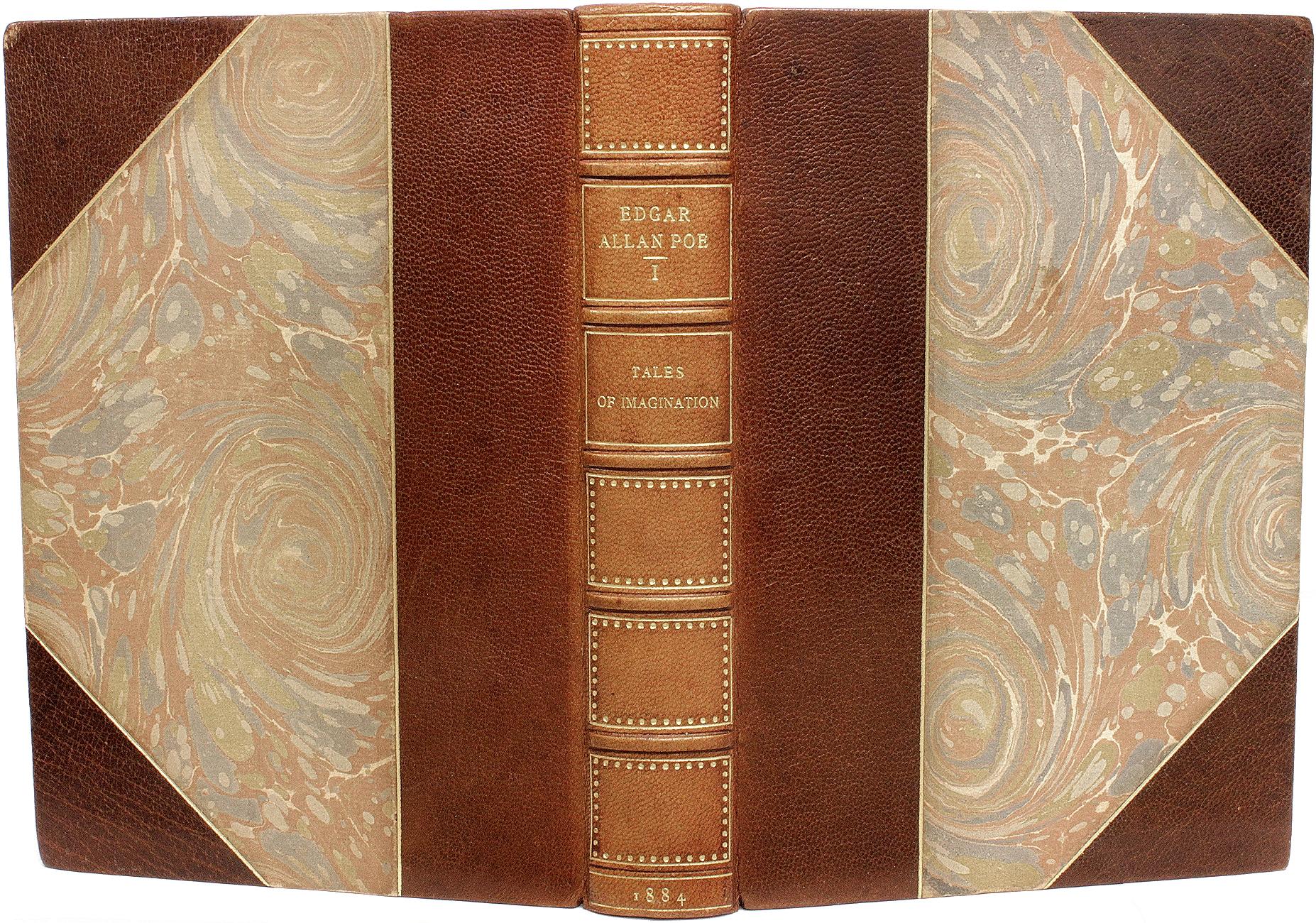 Tales And Poems Of Edgar Allan Poe. 4 vols. 1884 - IN A FINE LEATHER BINDING ! In Good Condition In Hillsborough, NJ
