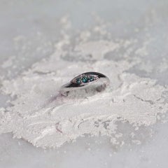 Tales of the Ocean Ring in 14K White Gold & Sapphire by Anastassia Sel Jewelry