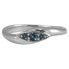 Tales of the Ocean Ring in 14K White Gold & Sapphire by Anastassia Sel Jewelry