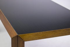 Talete Dining Table by Rosenthal, Black Glass & Ash, Modern Design, 1970s