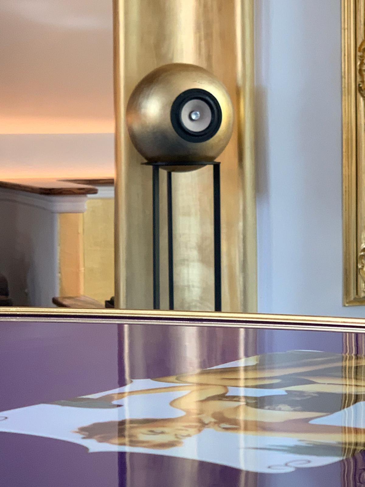 Taletia High, Full Range Speakers 24-Karat Gold Leaf Black In New Condition For Sale In Firenze, IT