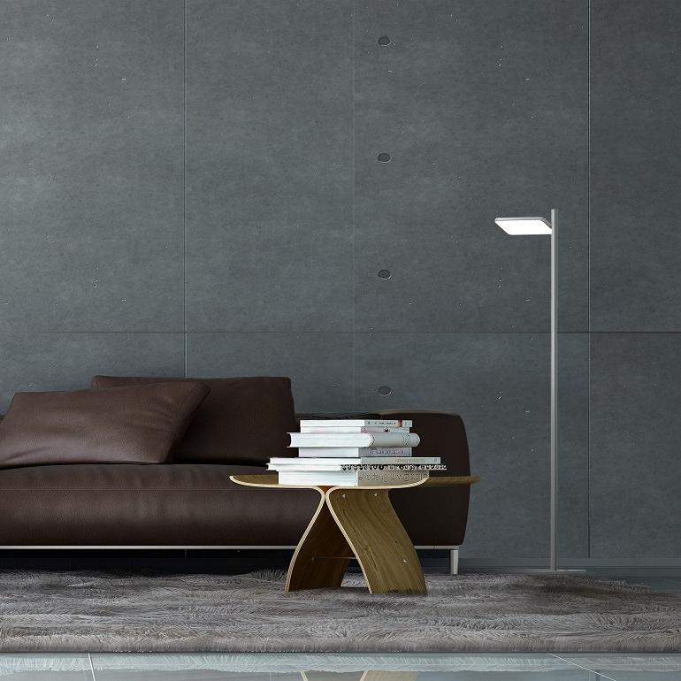 Talia Floor Lamp in Grey Matt/Gloss and Chrome Finish by Pablo Designs 3