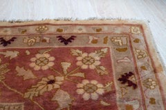 Talia Oriental Red Hand-Knotted Wool Rug Carpet, Elegant Allover Design