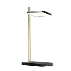 Talia Table Lamp in Black Matt/Gloss and Brass Finish by Pablo Designs