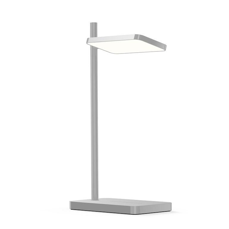 A minimal and personal sized LED task light companion that offers 360° plus light adjustment along with convenient wireless charging + USB port to pair perfectly with mobile devices.

Additional Information:
Materials: Extruded aluminum