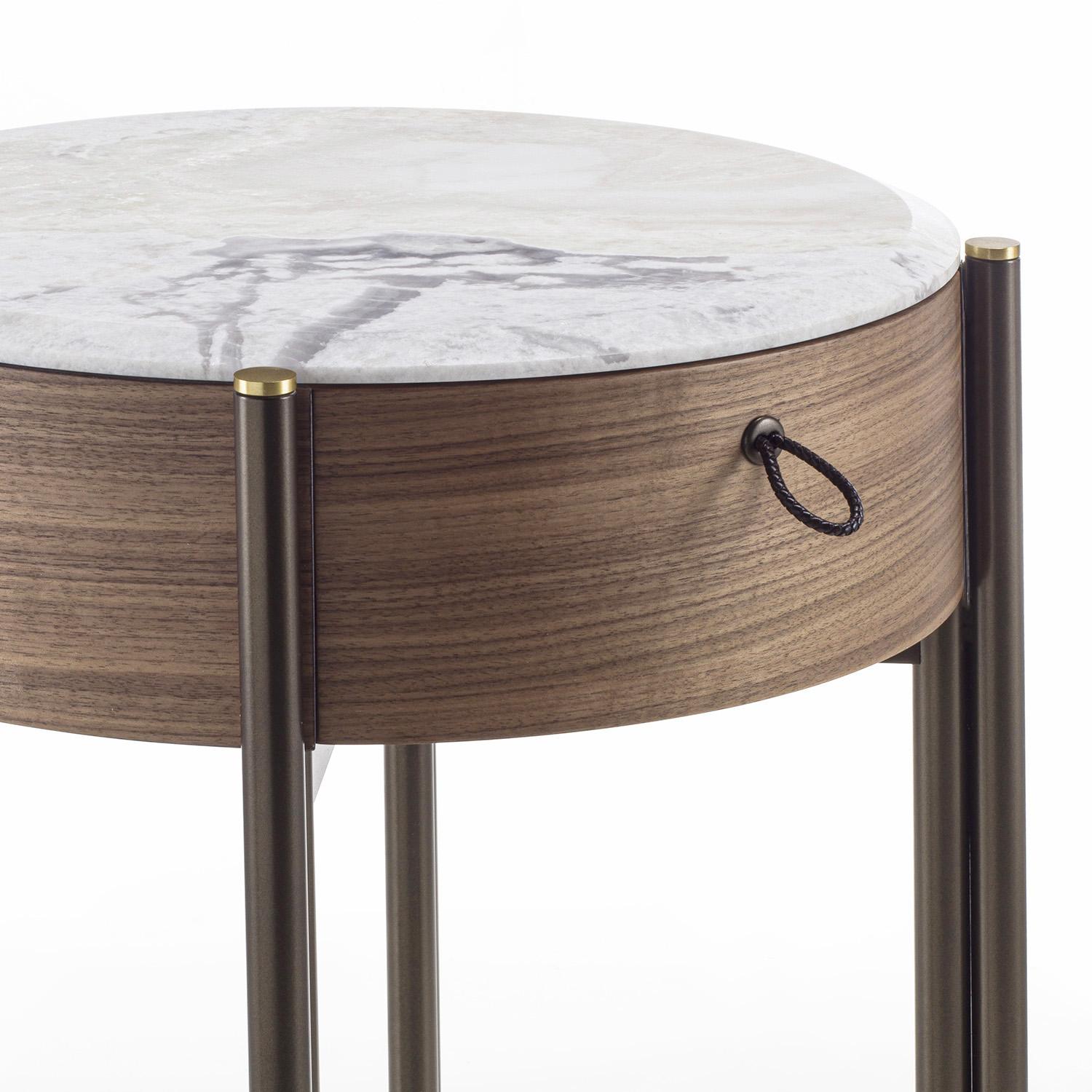 Contemporary Talia White Side Table For Sale