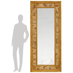 talianischen 18. Jahrhundert Neo-Klassik st. Faux gemalt Marmor und Mekka Spiegel