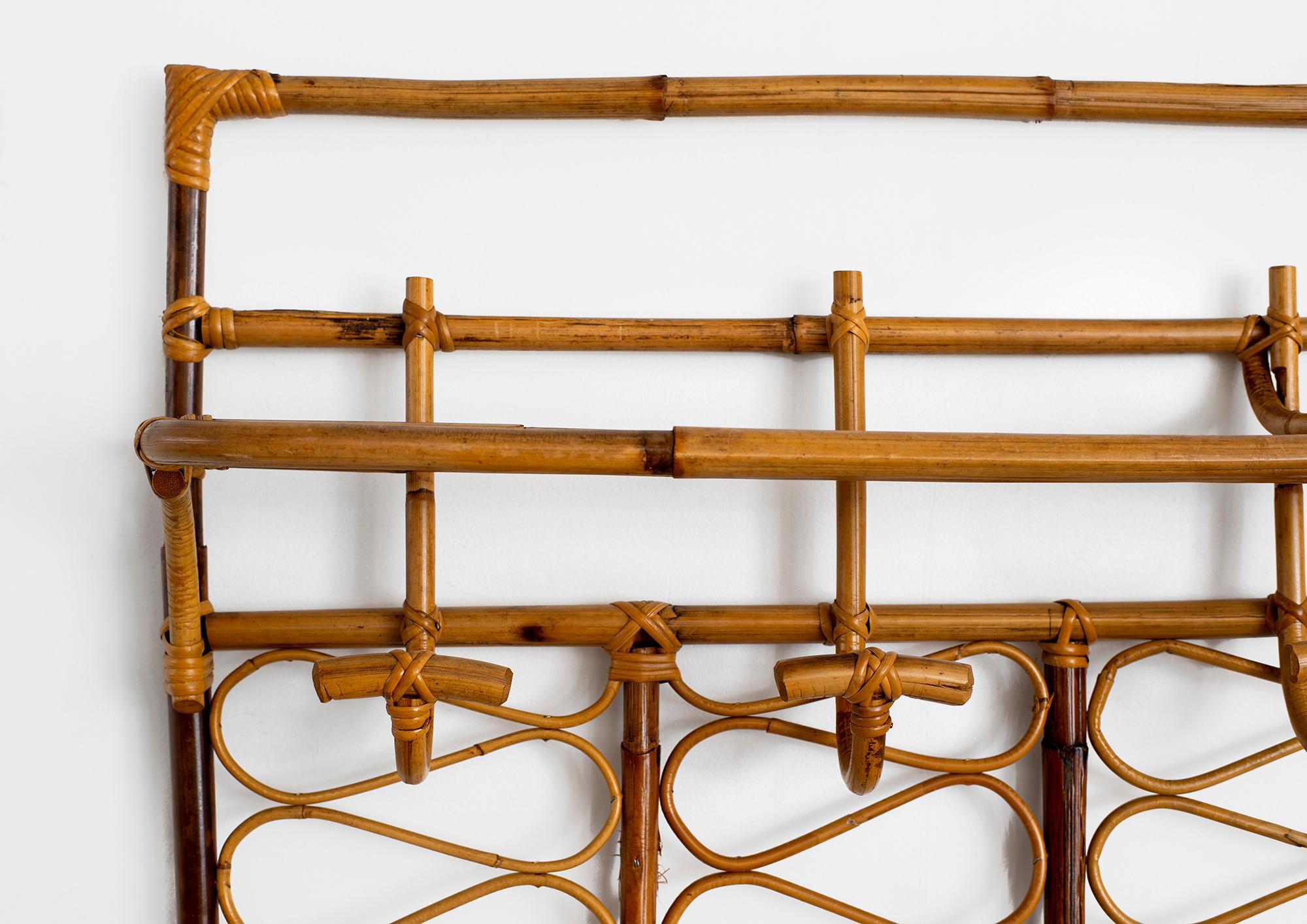 Mid-20th Century Italian Bamboo Coat Rack For Sale