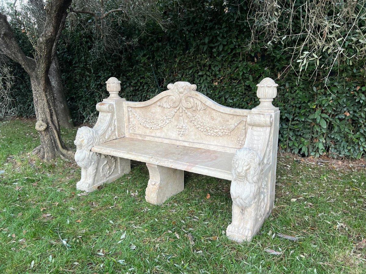 Greco Roman talian Marble Bench – 20th Century For Sale
