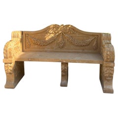 Banc en marbre talien - 20e siècle