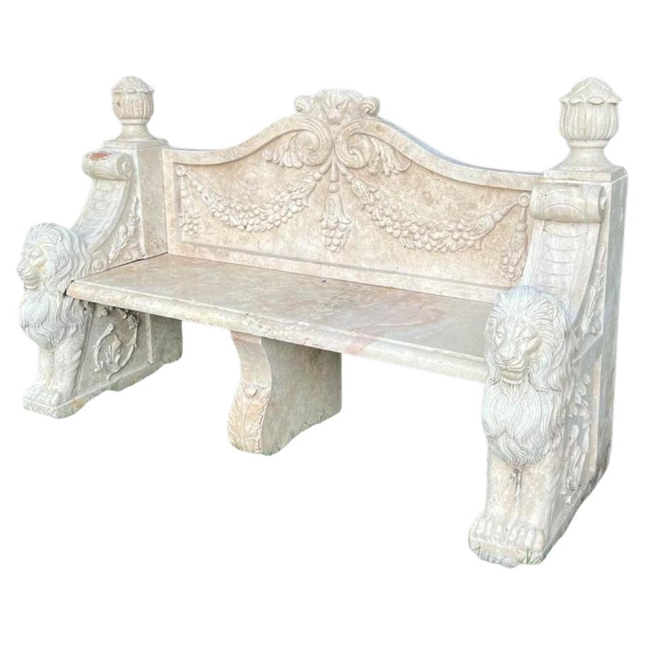 Banc en marbre talien - 20e siècle