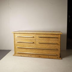 Italian Midcentury Bamboo Sideboard from the Sixties