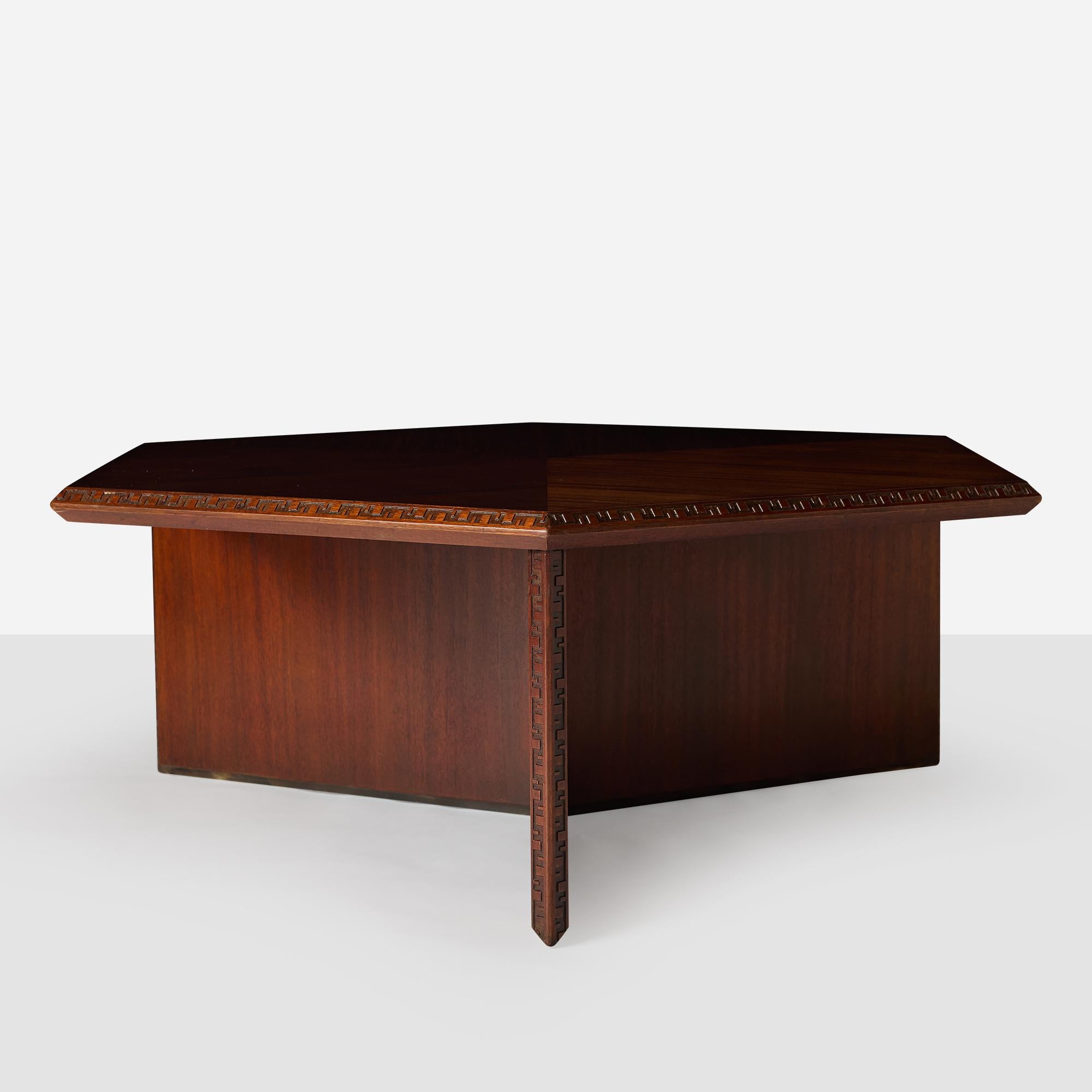 Taliesin Cocktail Table by Frank Lloyd Wright for Heritage Henredon In Good Condition For Sale In San Francisco, CA