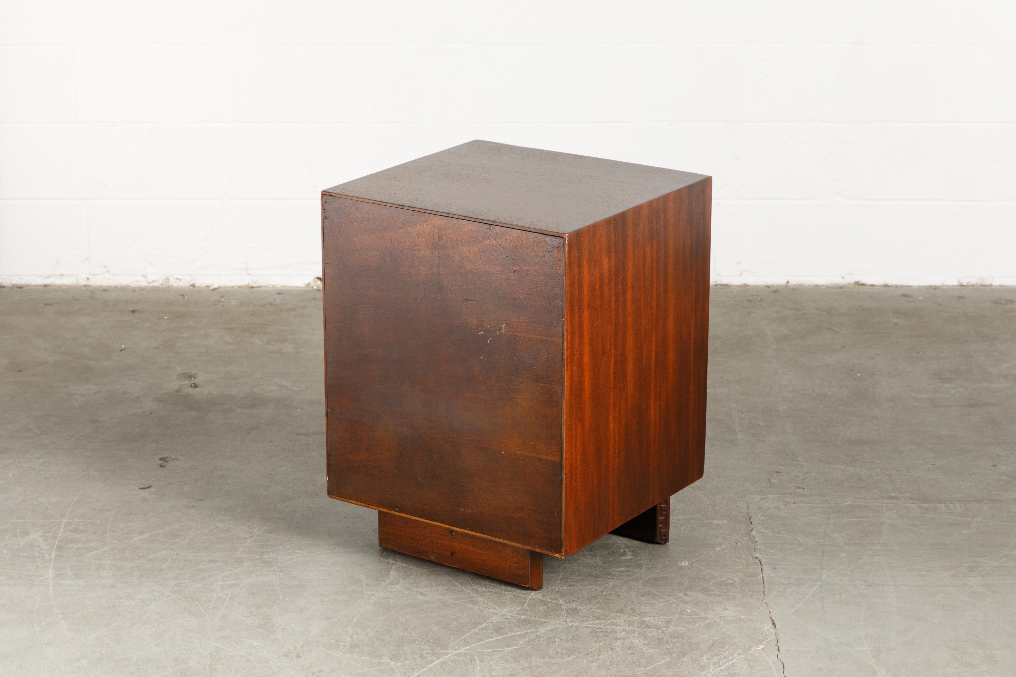 'Taliesin' Collection Mahogany Cabinet by Frank Lloyd Wright, 1955, Signed 6