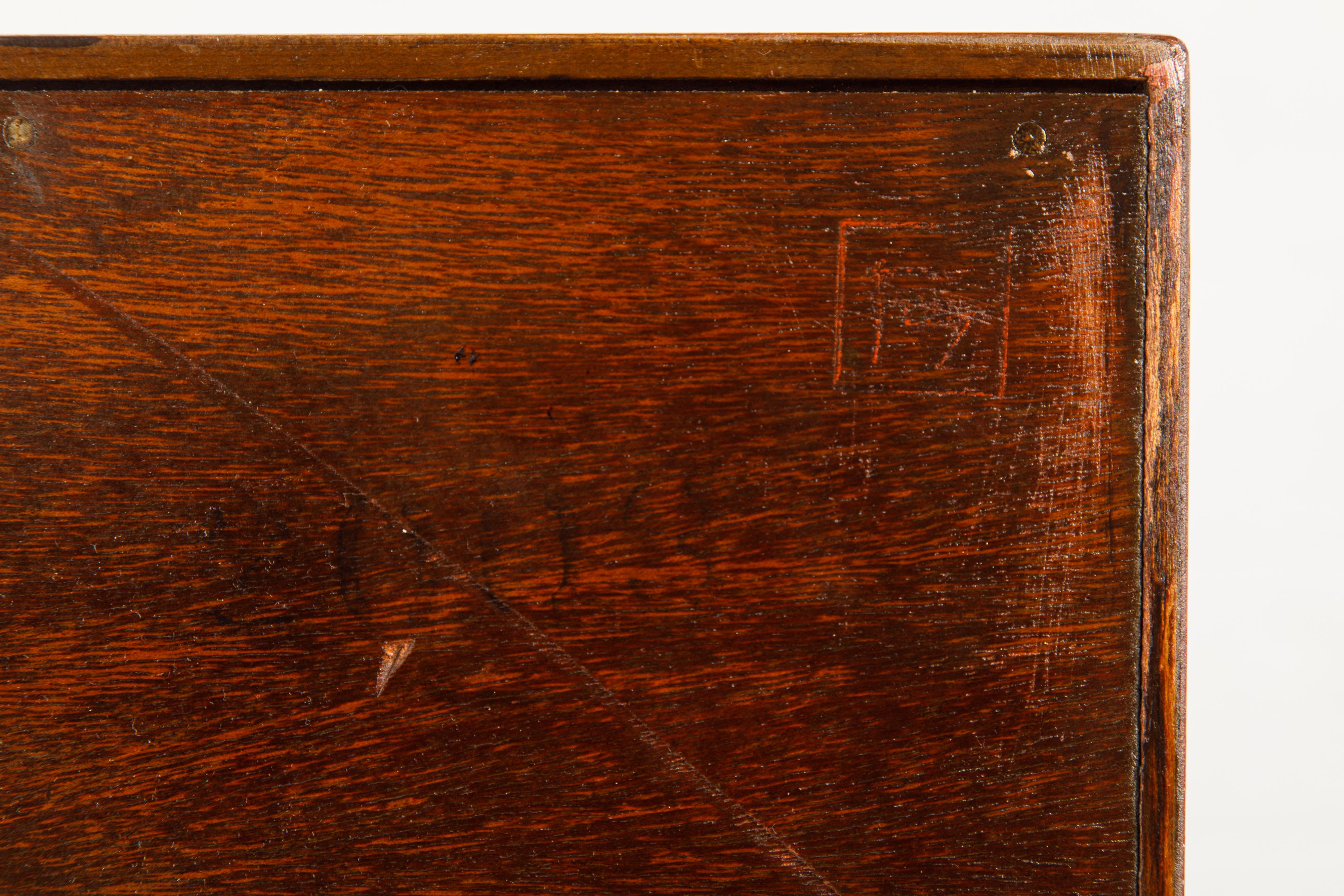 'Taliesin' Collection Mahogany Cabinet by Frank Lloyd Wright, 1955, Signed 13