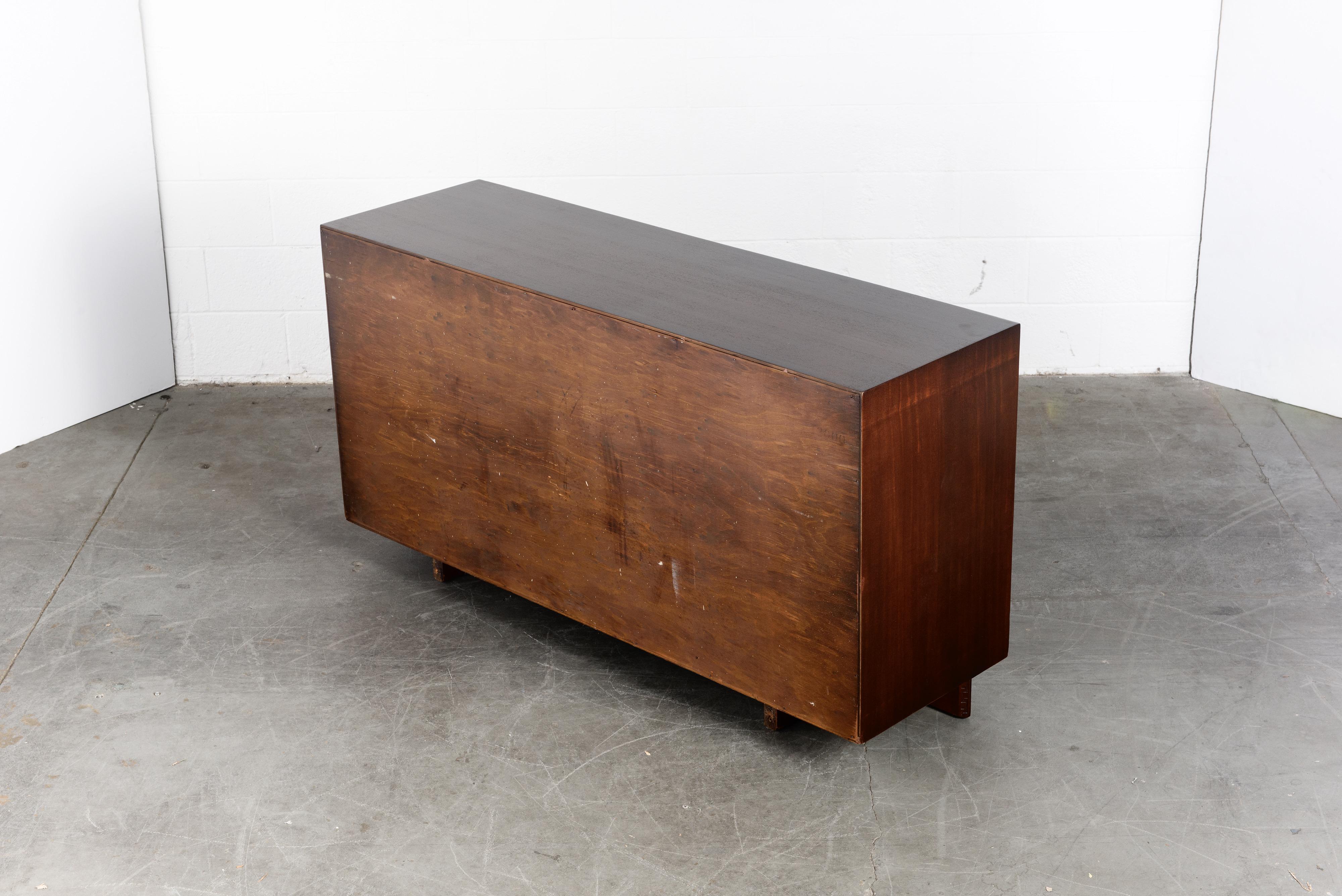 'Taliesin' Collection Mahogany Sideboard by Frank Lloyd Wright, 1955, Signed 3